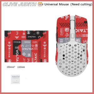 CISWGE 15x11cm DIY Anti-Slip Wireless Gaming Universal Style Mouse Sticker Sweat-Proof Mouse Grip Tape Wear-Resistant PC Desktop Laptop