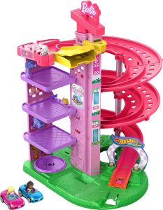 Hot Wheels Racerverse Barbie Spiral Race Track Set
