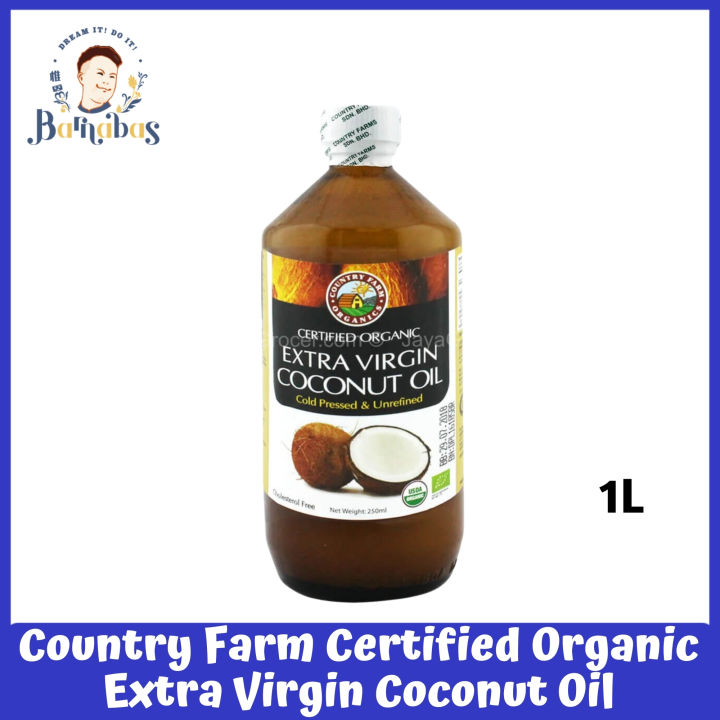 Country Farm Extra Virgin Organic Coconut Oil 1l Lazada