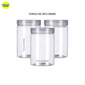 Paket Toples Tabung 800ML Tempat Kue / Wadah Kue / Tempat Kue Lebaran / Tempat Snack / Toples Tabung Mika 800Ml