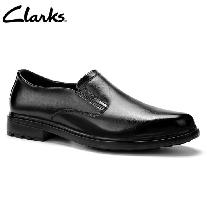 Clark s Men's Shoes Dress Up Tilden Free Black Leather Mens Wear Shoes