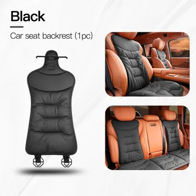 MLADEN Nappa Leather Car Seat Cushion Soft Back Front Seat Backrest Cover Car Interior Accessories Bantal Kereta
