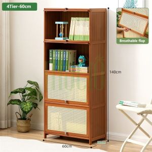 LACC Bookcase Shelf High-quality 4/5 Layers With Cover Cabinet Storage Cabinet For Furniture Wood Practical Cabinet Bookshelf Showcase