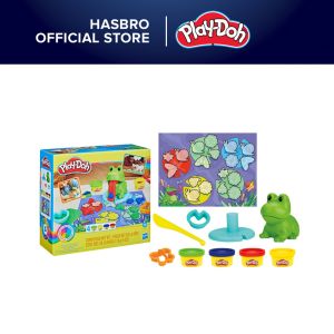 Play-Doh Frog ‘n Colors Starter Set with Playmat Preschool Toys for 3 Year Old Girls & Boys & Up Preschool Crafts Frog Toy & 4 Modeling Compound Colors