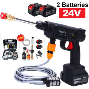 Makita Max 168V Li-Ion Cordless Pressure Washer 220V Fast Charge Dual Battery Foam Spray Gun for Car & Motorcycle Cleaning Made in Japan