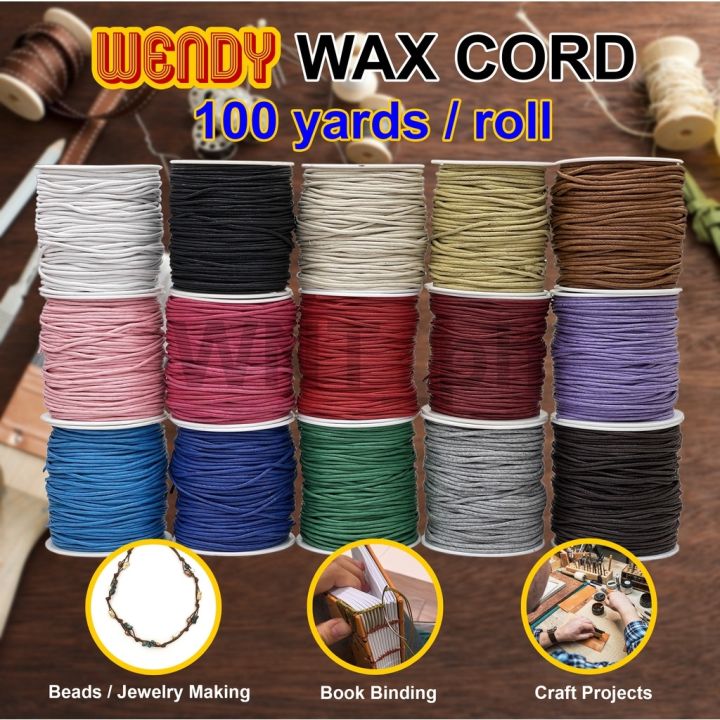Wax Cord Premium 100 yards per roll (1.0mm 1.5mm and 2.0mm) Lazada PH