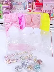 In spots — Sealing wax stamp jelly wax kneading toy set DIY craft materials cat paw mold summer-vacation girls childrens toy Fire paint seal jelly wax kneading set DIY