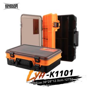 Kingdom Fishing boxes organizer Fishing tackle boxes Large Space Double Multi-function lure box Free space Created High Strength Fishing Accessories box Boxes storage fishing lure boxes