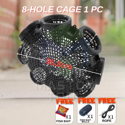 Repairable Fish Trap Crab Shrimp crab trap cage Fishing Cage Fish Network Shrimp Eels Lobster Plastic Lambat Shrimp Cage Fishing Cage Fish Network Crab Crayfish Shrimp Eels Lobster One Nest Fishing Cage fishing rod hard case
