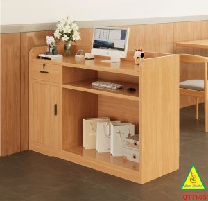 QUẦY LỄ TÂN QUẦY TIẾP TÂN QUẦY TÍNH TIỀN QUẦY THU NGÂN QTT605 - Nội thất lắp ráp Viễn Đông Adv