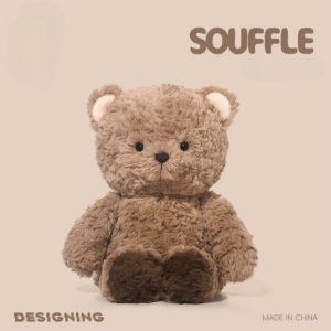 JUTBONG 37cm Souffle Series Bear Doll Child Sleep Companion Soft Elephant Plush Toy  Birthday Gift Fox Stuffed Animals