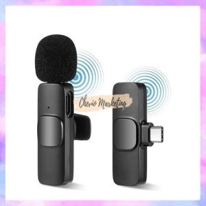 K8 / K9 Wireless Microphone mic 2.4GHz for IOS & Type-C with Clip Professional Mic Live Broadcast Mobile