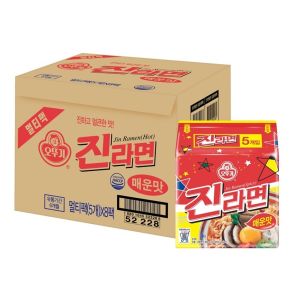 [Original] 진라면매운맛 Ottogi Jin Ramen Hot (บะหมี่กึ่งสำเร็จรูปรสเผ็ด) 120g*40