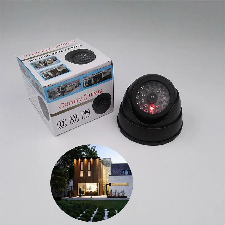 Caméra Factice Conch - LED Rouge Clignotante - Fausse Caméra Surveillance