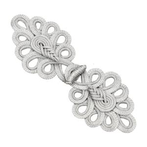 กระดุมงานหัตกรรมแบบ Cheongsam จีนขนาดใหญ่1คู่ปิดที่มัดเชือกงานฝีมือดีไอวายเครื่องประดับเสื้อผ้า