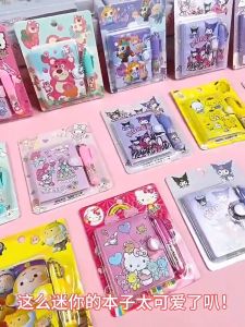 Buku Nota Mini Cartoon Mini Notebook with Pen Kids Student Pocket Diary Memo Book School Gift
