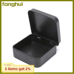 fanghui pintuilao Mini Metal Tins Container Square Hinged Flip Storage Tin Box Jewelry Case