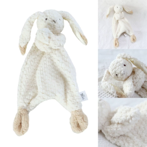 Baby Security Blanket Soft Stuffed Animal Soothing Toy Snuggle Toy Gifts for Newborn Boys Girls Lovey Rabbit