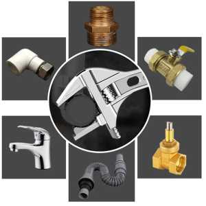 Kunci Inggris Universal Adjustable 6–68mm Spanner Kunci Pipa Besar Serbaguna Heavy Duty