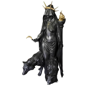 Nhựa hecate bức tượng Hy Lạp Nữ Thần điêu khắc Phù Thủy của đêm nhựa figurine Máy tính để bàn centerpieces nhà decors
