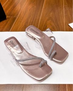 2025 Hot Style-Korean Fashion Diamond Strip Heel Womens Sandals