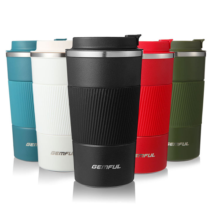 GEMFUL Travel Mug Water Coffee Cup Stainless Steel Cup Vacuum Insulated