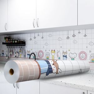 60CMx3M The Kitchen Oil Stickers Waterproof Fire Resistance To High Temperature Ark Of Wall Paper Adhesive Hearth With Mesa Metope Ceramic Tile Wall