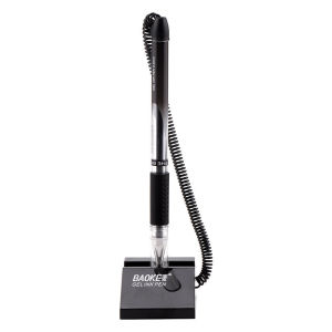 0.5mm Table Top Pen Black Counter Pen with String Office Bank Stationery Desk Top Gel Ballpoint Pen Desk Table Pen with String Office Bank Stationery desk pen