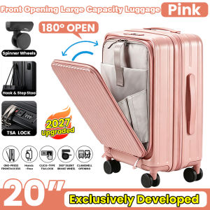 【SG Local Seller】20/24/26 Inch Expandable Large Capacity Cabin Luggage Lightweight Luggage With brake wheel ＆Cup Holder 行李箱