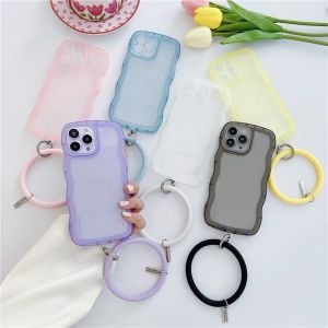 iPhone X iPhone XS iPhone XR iPhone XS MAX iPhone 11 iPhone 11 PRO iPhone 11 PRO MAX iPhone 12 iPhone 12 PRO iPhone 12 PRO MAX iPhone 13 iPhone 13 PRO iPhone 13 PRO MAX Wave Design Shockproof Silicone Loop Wrist Ring Loop Hand Ring Lanyard Case