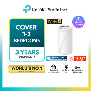 TP-Link Deco BE85 Tri Band WiFi 7 BE22000 Whole Home Mesh WiFi Router System - 12 Stream bandwidth | Multi-Link Operation | Alexa and GA | TP-Link HomeShield