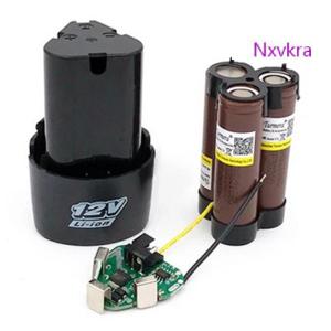 Nxvkra 1Pc Plastic Case New 12V 18650 Lithium Battery Case Screw-Free Lithium Drill Rechargeable Battery Case