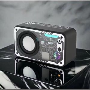 ลําโพงไร้สาย V1  V5.3 ลําโพงทรงพลังRGB ไฟ LED  ลำโพงขนาดเล็กกลางแจ้งแบบพกพา  3มิติ ไร้สายซับวูฟเฟอร์สเตอริโอ