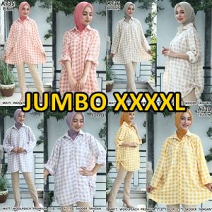 UNION11 - KEMEJA JUMBO WANITA / KEMEJA JUMBO WANITA BB 80 KG / BLUS WANITA JUMBO / KEMEJA WANITA JUMBO LD 120 / KEMEJA WANITA / ATASAN WANITA BIG SIZE 3XL LD 120 / KEMEJA JUMBO WAWA