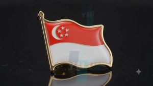 🌹SG Local Stock🌹 SG 61th Singapore Flag Enamel Pin Badge Brooch National Flag Lapel Pin Collection Wholesale
