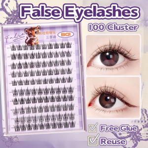 120+120PCS Glue Free Eyelashes Large Capacity C-curl Self-adhesive False Eyelashes Natural Thick Soft Fluffy