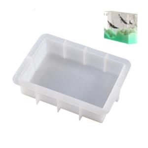 แม่พิมพ์ศิลปะทำมือทำจากเรซิ่นแม่พิมพ์ซิลิโคนทรงสี่เหลี่ยมผืนผ้าอุปกรณ์สำหรับสร้างที่กั้นหนังสือและบนโต๊ะที่ไม่เหมือนใคร