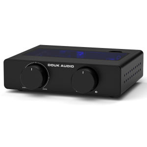 Douk Audio A5 TPA3255 Stereo Amp HiFi Audio Class D Amplifier High-Pass Filter Home Power Desk Amp 300W with 32V/5A Power Supply