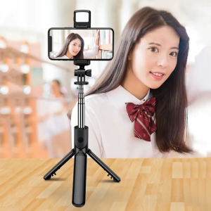 Wireless Bluetooth Selfie Stick tripod monopad stand Phone holder for Outdoor travel 4 IN 1