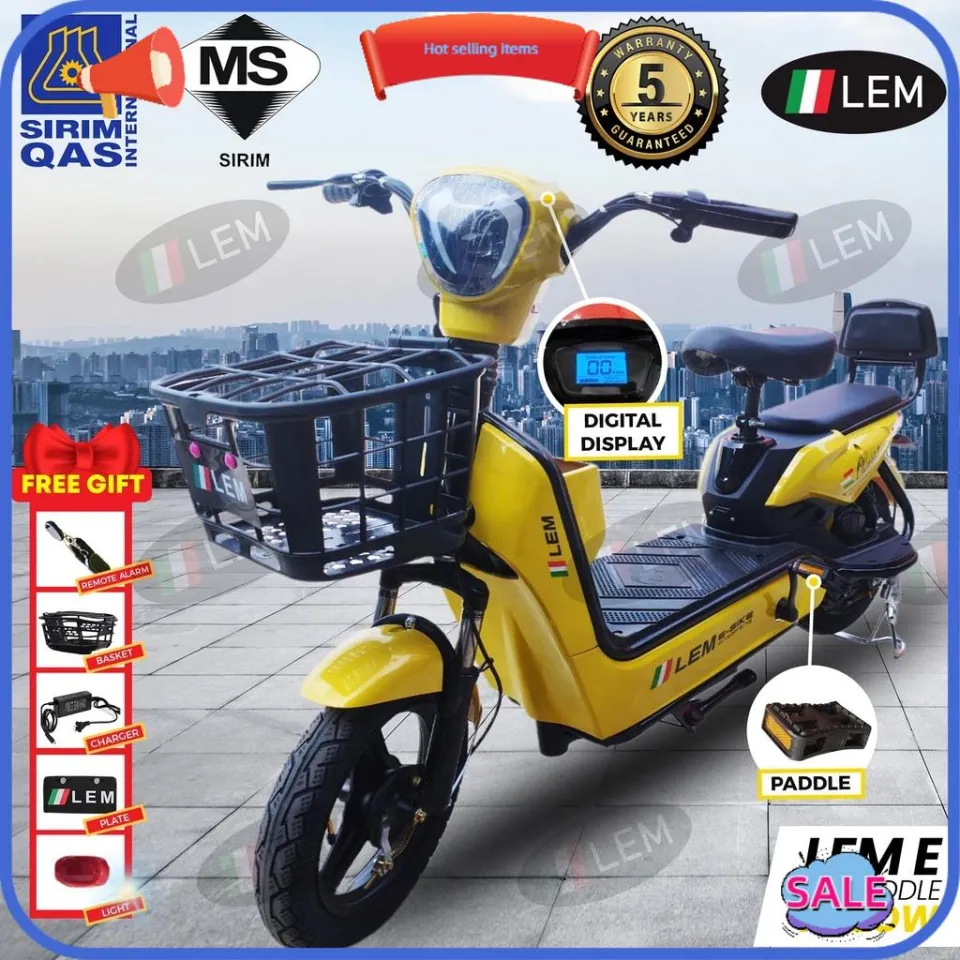 Electric Bike Lem Scooter Elettrico READY STOCK LEM☆new Electric