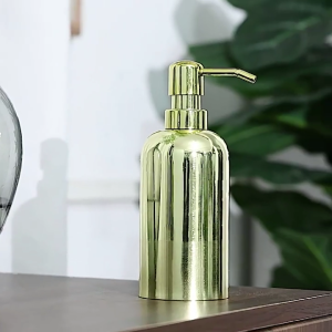 Modern Light Luxurious Soap Dispenser Stainless Steel Metal Pump Bottle Refillable for Bathroom and Kitchen 10.5oz