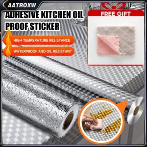 （Buy 1 Get 1）Kitchen Oil-proof Stickers Self-adhesive Wallpaper Stove Cabinets High-temperature Wall Stickers   Aatroxw