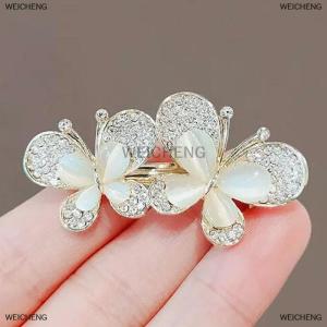 [COD] WEICHENG Rhinestone Brooches For Women Opal Trendy Elegant Butterfly Brooch Pins Jewelry Party Wedding Gifts