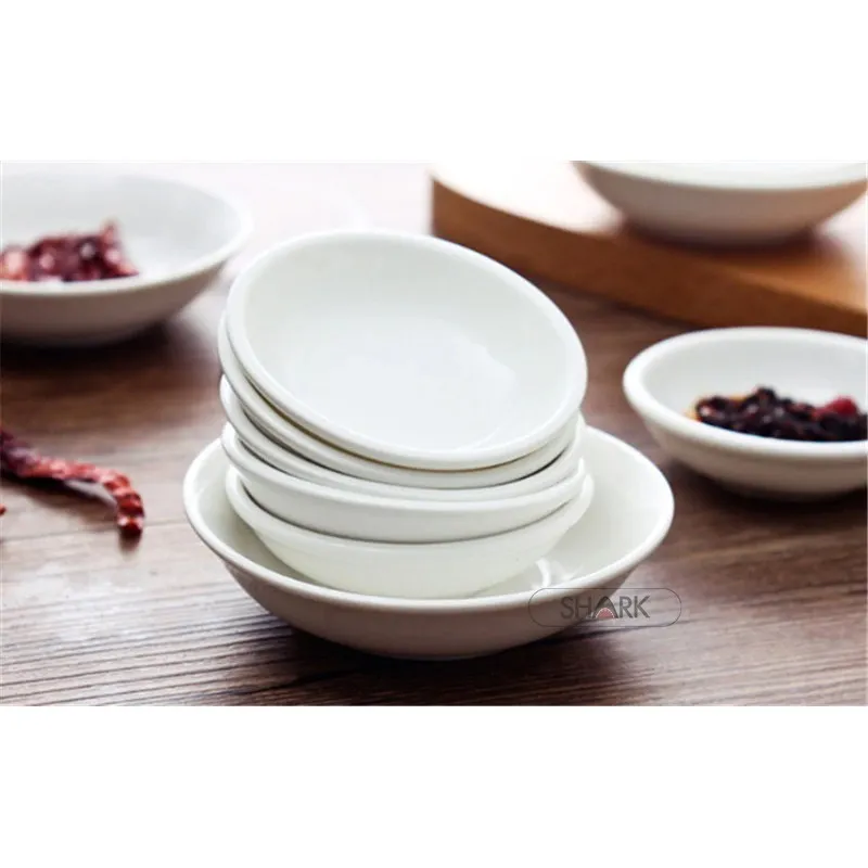 Ceramic Soy Sauce Restaurant Dinnerware Small Dipping White Soy