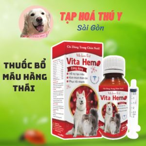 VITA HEMO hỗ trợ tạo máu kích thích thèm ăn giúp hồi phục nhanh sau bệnh cho chó mèo lọ 100ml