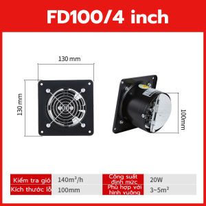 Quạt Thông Gió Quạt hút mùi Quạt hút gió đường ống tròn áp lực xiên động lực mạnh hút mùi thông gió nhà bếp nhà vệ sinh