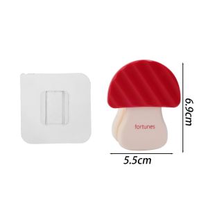 4Pcs Marble Mushroom Hook with Clip Damage-Free Strong Adhesive Hanger Multi-Use Organizer for Kitchen Bathroom Door