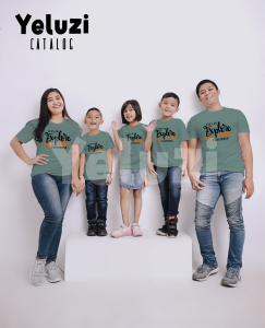 Kaos Oblong Couple Keluarga - Lets Go Explore - Hijau - YELUZI