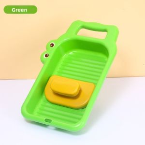 FLYING Plastic Cartoon Crocodile Laundry Board Hangable Thicken Manual Washboard All-in-one Anti-Slip Surface Little Crocodile Washing Board Household Use