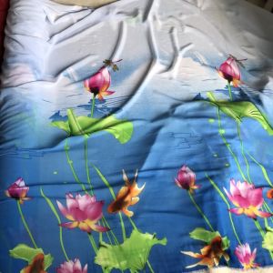 Vải Voan Chiffon Xanh Hoa Chân Khổ 1m5 - Mỏng Rũ Đàn Hồi 2 Chiều - May Áo Dài Áo Kiểu Váy Đầm - Cần Lót